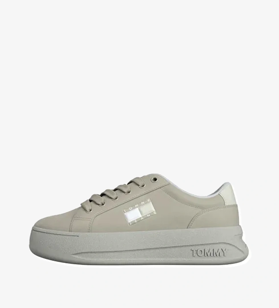 Tommy Hilfiger Bej Kadın Deri Sneaker EN0EN02500AEV - Görsel 1