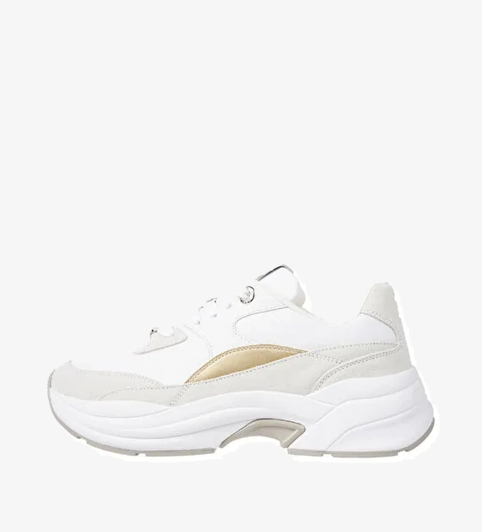 Tommy Hilfiger Beyaz Kadın Süet Sneaker FW0FW07703YBS - Görsel 1