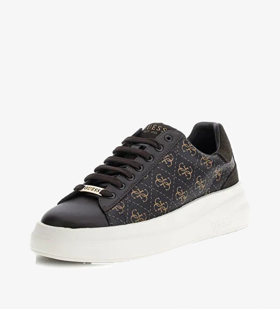 Guess Kahverengi Erkek deri Sneaker ELBA - Görsel 1