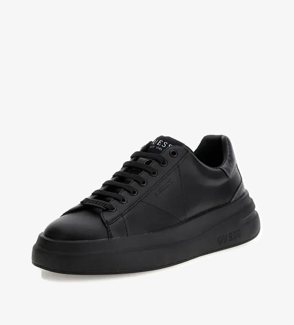 Guess Siyah Erkek deri Sneaker ELBA - Görsel 1