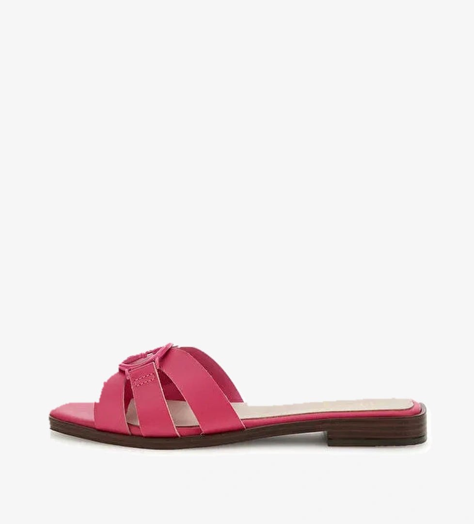 Guess Pembe Kadın Deri Terlik FLJSYMLEA03PINK - Görsel 1