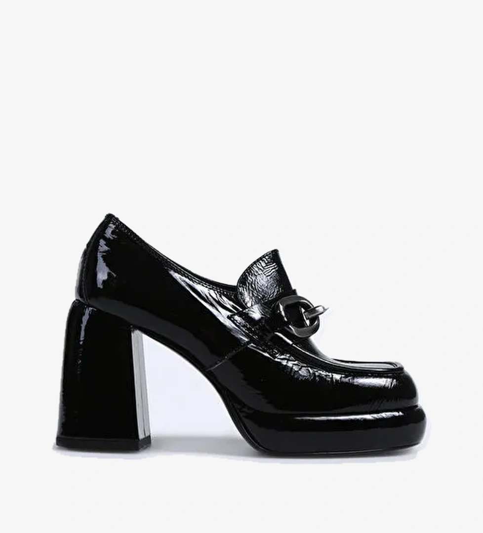 Laura Bellariva Siyah Kadın Deri Topuklu Ayakkabı P9310A - Görsel 1