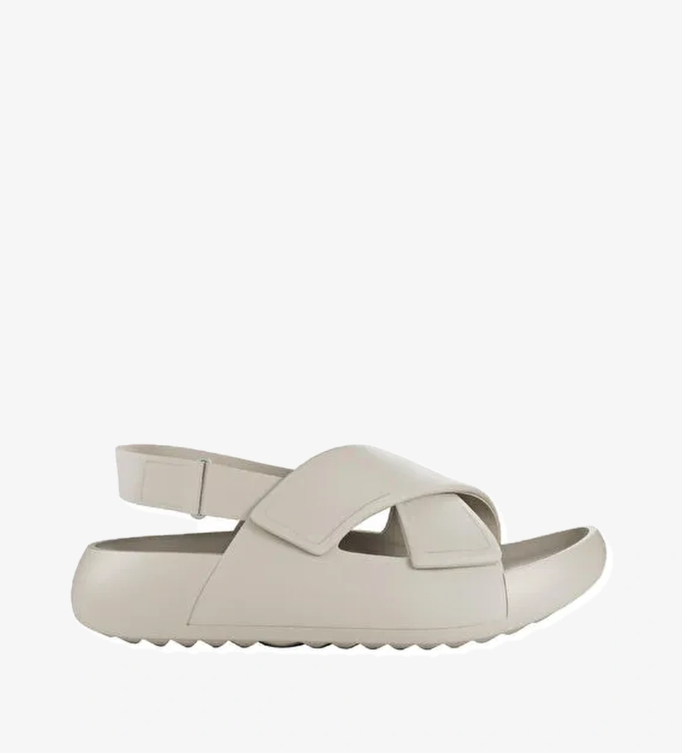 Ecco Bej Kadın Deri Sandalet 20665301378 - Görsel 1