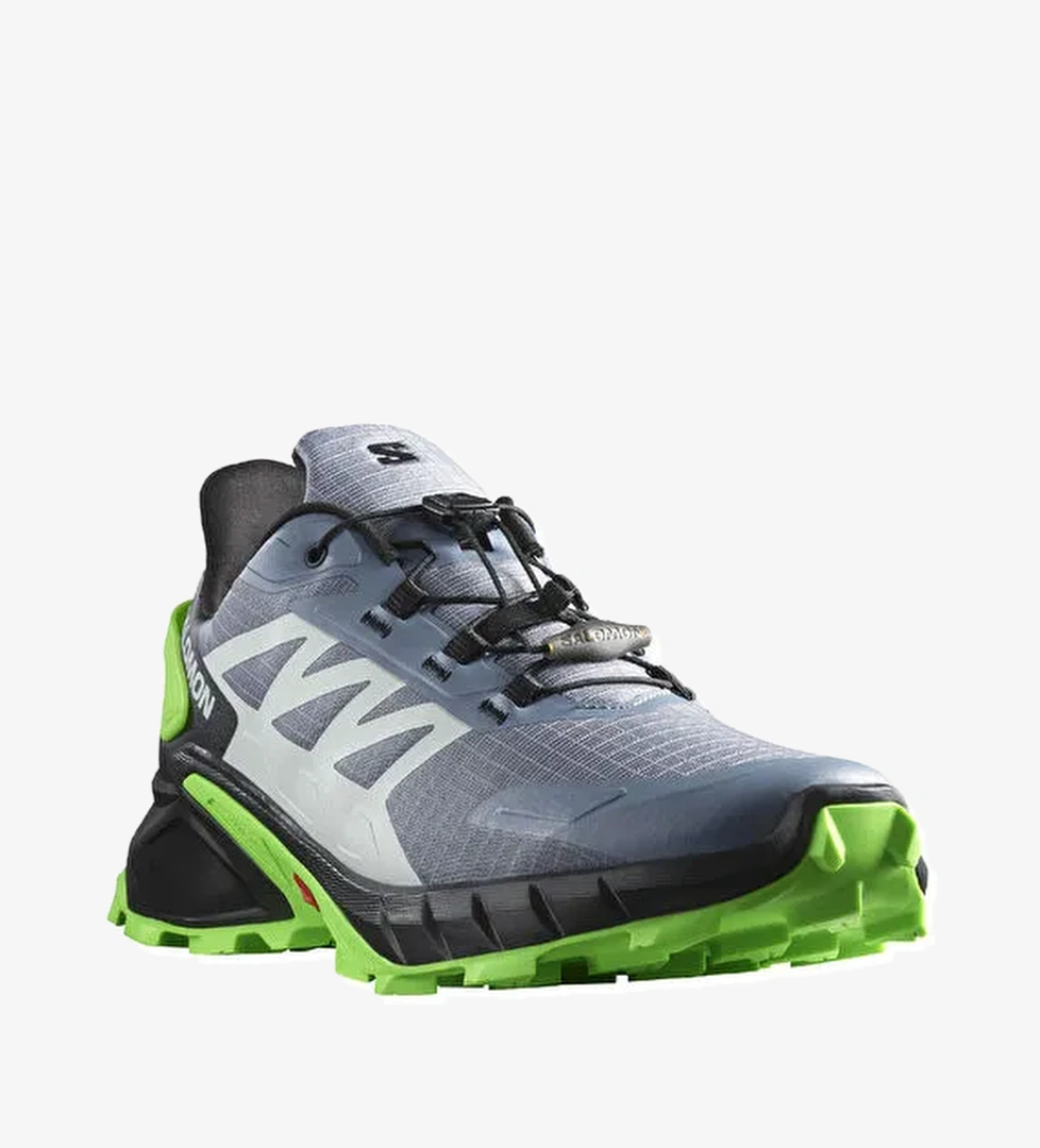 Salomon L47315800_SUPERCROSS 4 Gri - Yeşil Erkek Koşu Ayakkabısı - Görsel 1