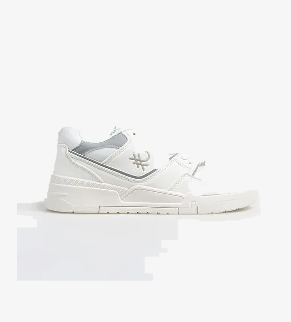 Benetton Beyaz-Gri Kadın Sneaker BNI-10081