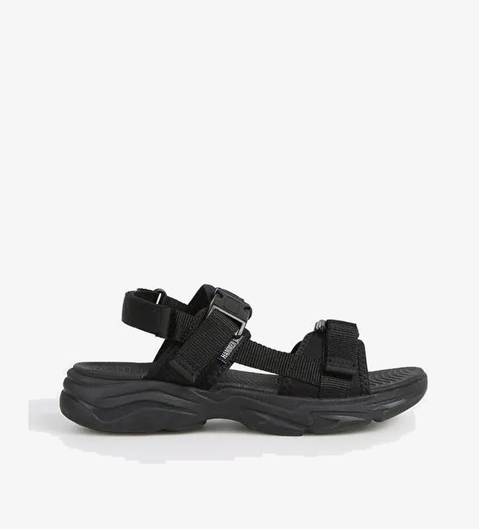 Hammer Jack Siyah Kadın Deri Sandalet LADIS Z SANDALET - Görsel 1