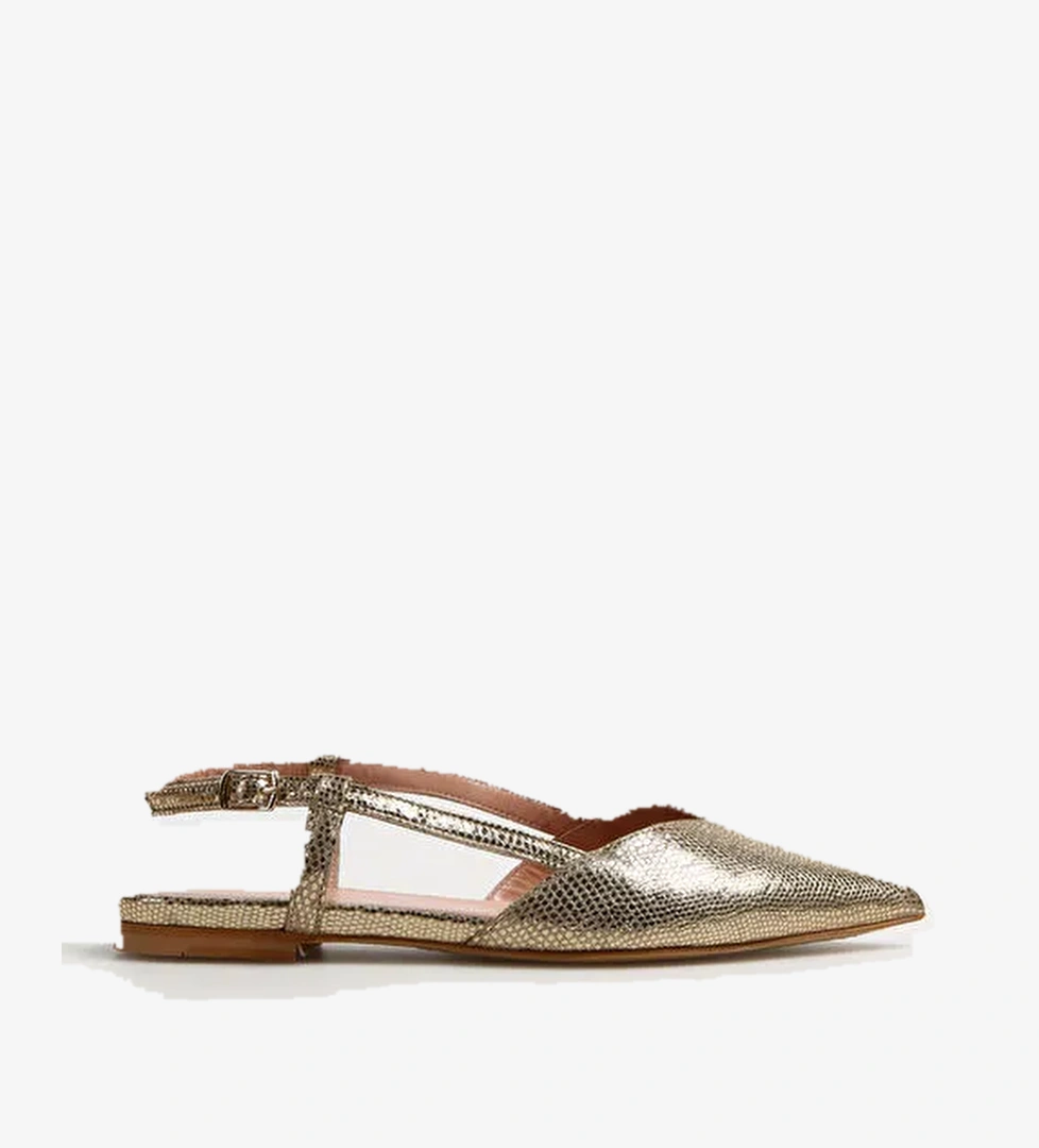 Divarese Altın Kadın Deri Babet 3277-4SS - Görsel 1