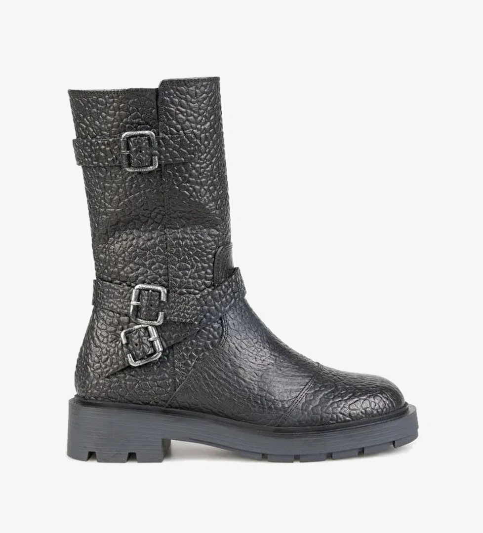 Harley Davidson Siyah Kadın Deri Çizme 026Z100067 - Görsel 1