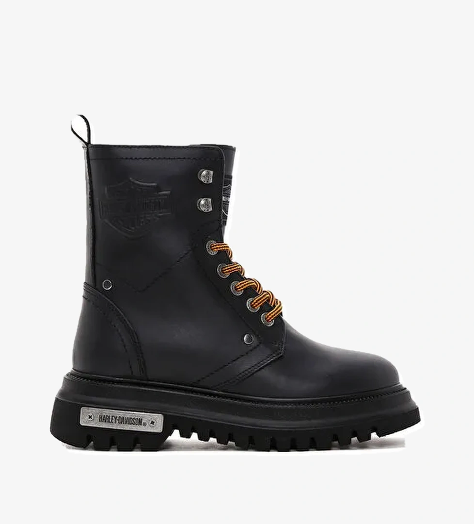Harley Davidson Siyah Kadın Deri Bot 026Z100029 - Görsel 1