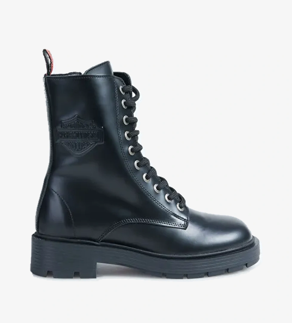 Harley Davidson Siyah Kadın Deri Bot 026Z100077 - Görsel 1