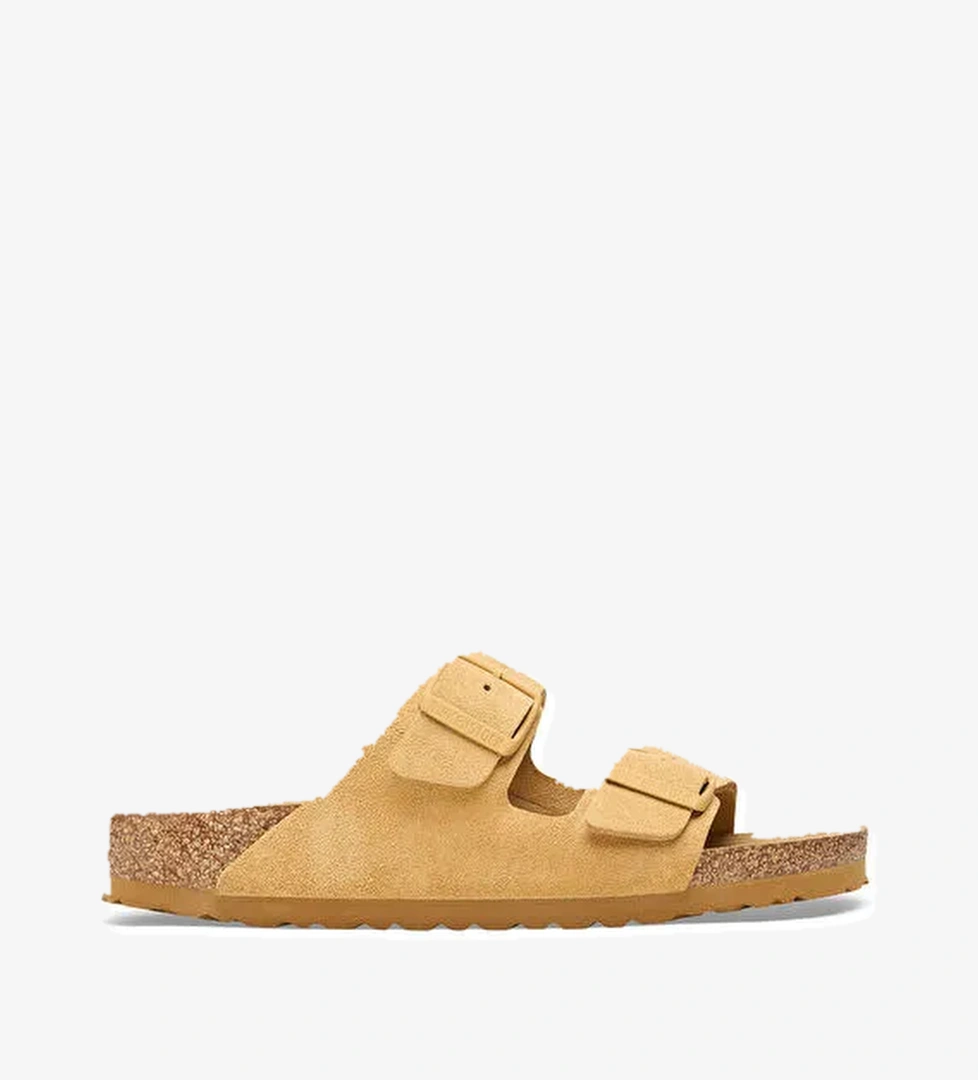 Birkenstock Krem Erkek Süet Terlik ARIZONA