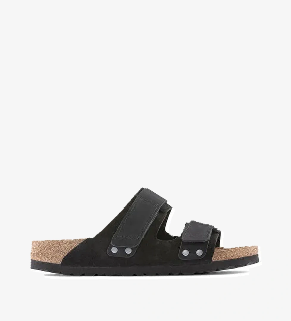 Birkenstock Siyah Erkek Süet Terlik UJI - Görsel 1