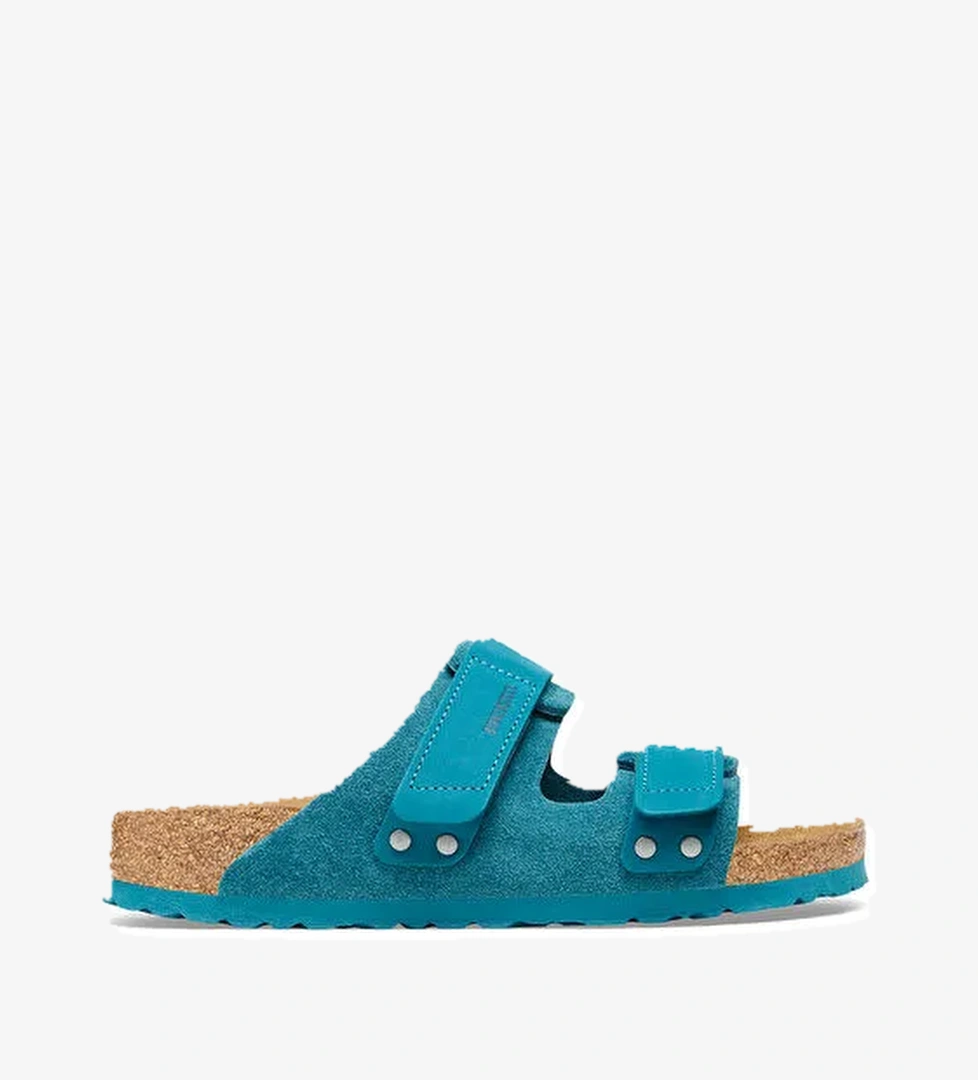 Birkenstock Turkuaz Erkek Süet Terlik UJI - Görsel 1