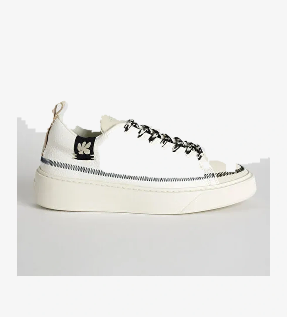 Bonamaso Ekru Doğal Kauçuk + Vegan Deri Erkek Sneaker Antonio - Gardenia - Görsel 1