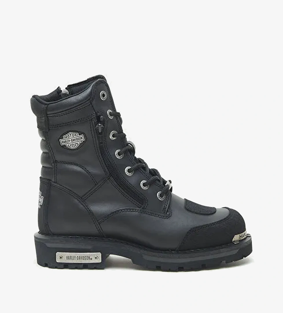 Harley Davidson Siyah Erkek Deri - Kumaş Bot RIDDICK - 025M1005 - Görsel 1
