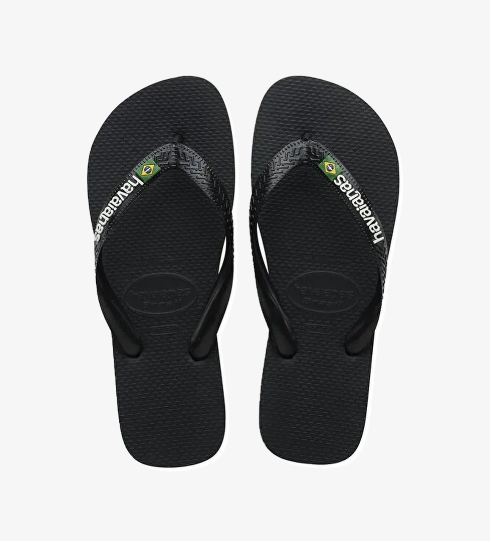Havaianas Siyah Erkek Terlik BRASIL LOGO - Görsel 1