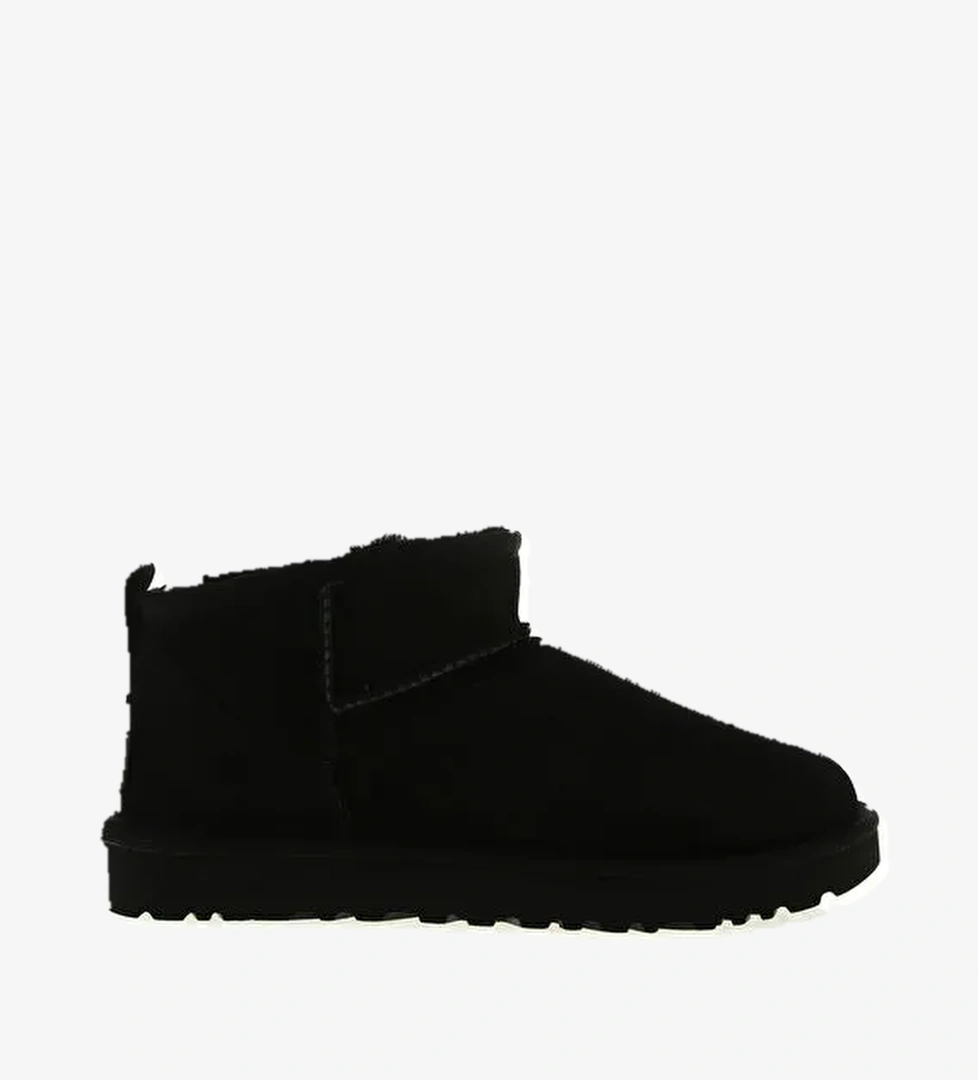 Ugg W CLASSIC ULTRA MINI Siyah Kadın Süet + Deri Bot 1116109 - Görsel 1