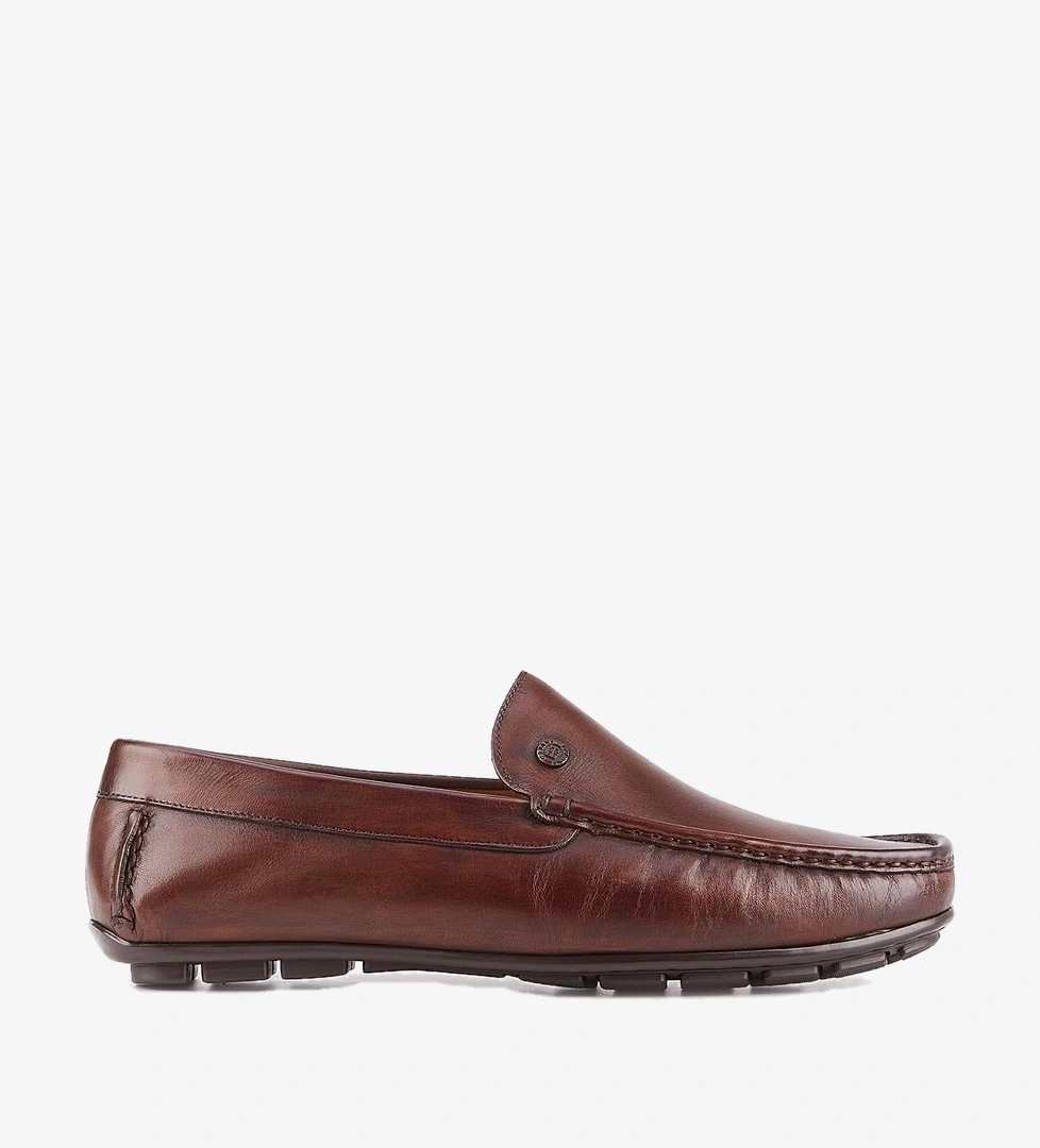 Cabani Kahverengi Cabani Hakiki Deri Erkek Loafer