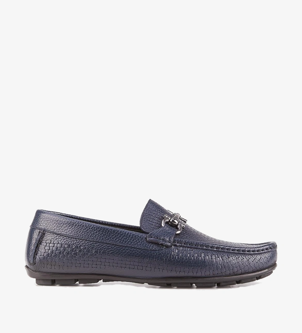 Cabani Lacivert Cabani %100 Hakiki Deri Erkek Loafer