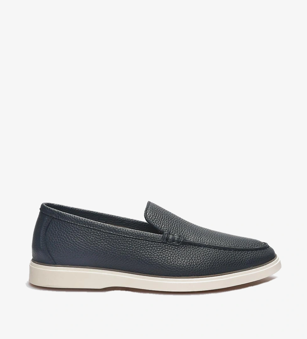 Cabani Lacivert Cabani %100 Hakiki Deri Erkek Loafer