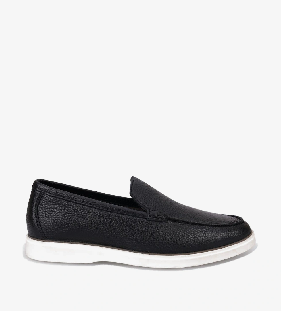 Cabani Siyah Cabani Hakiki Deri Erkek Loafer