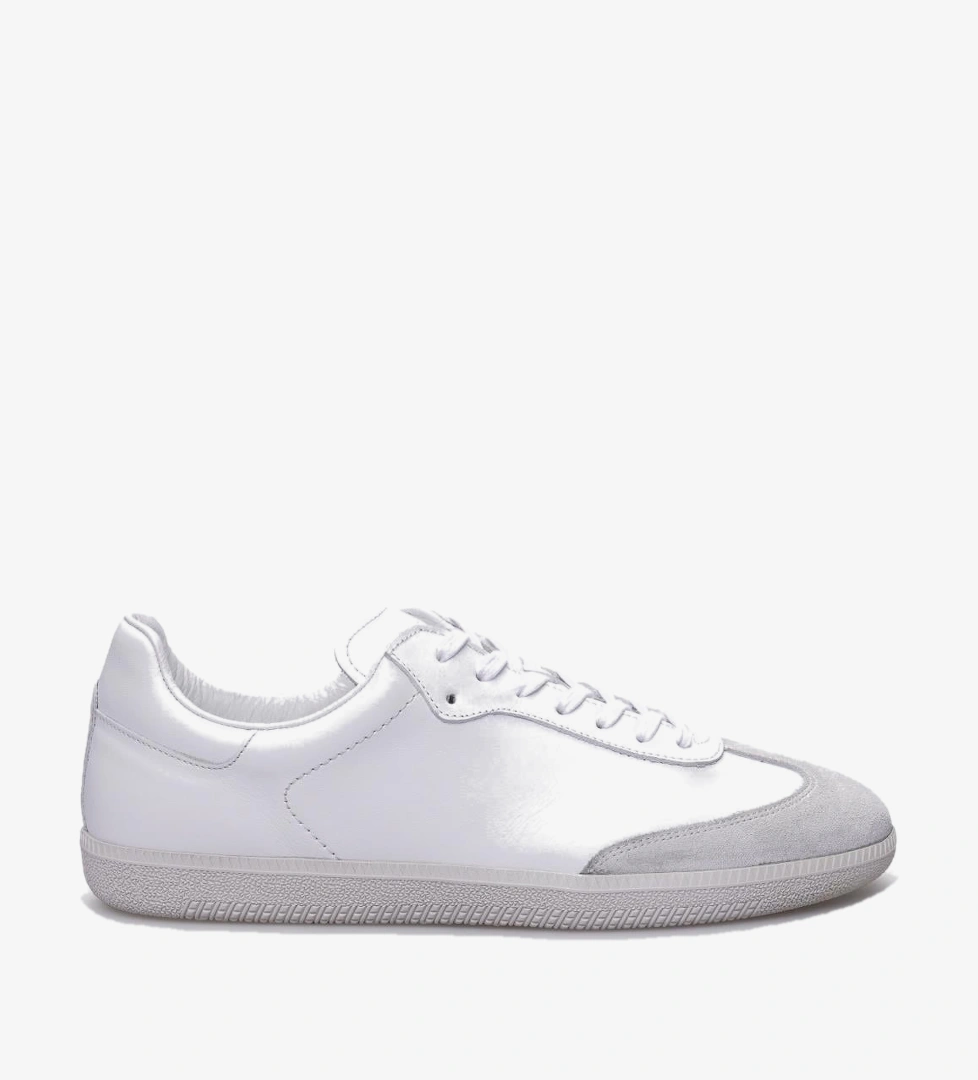 Cabani Beyaz Cabani %100 Hakiki Deri Bağcıklı Erkek Sneaker