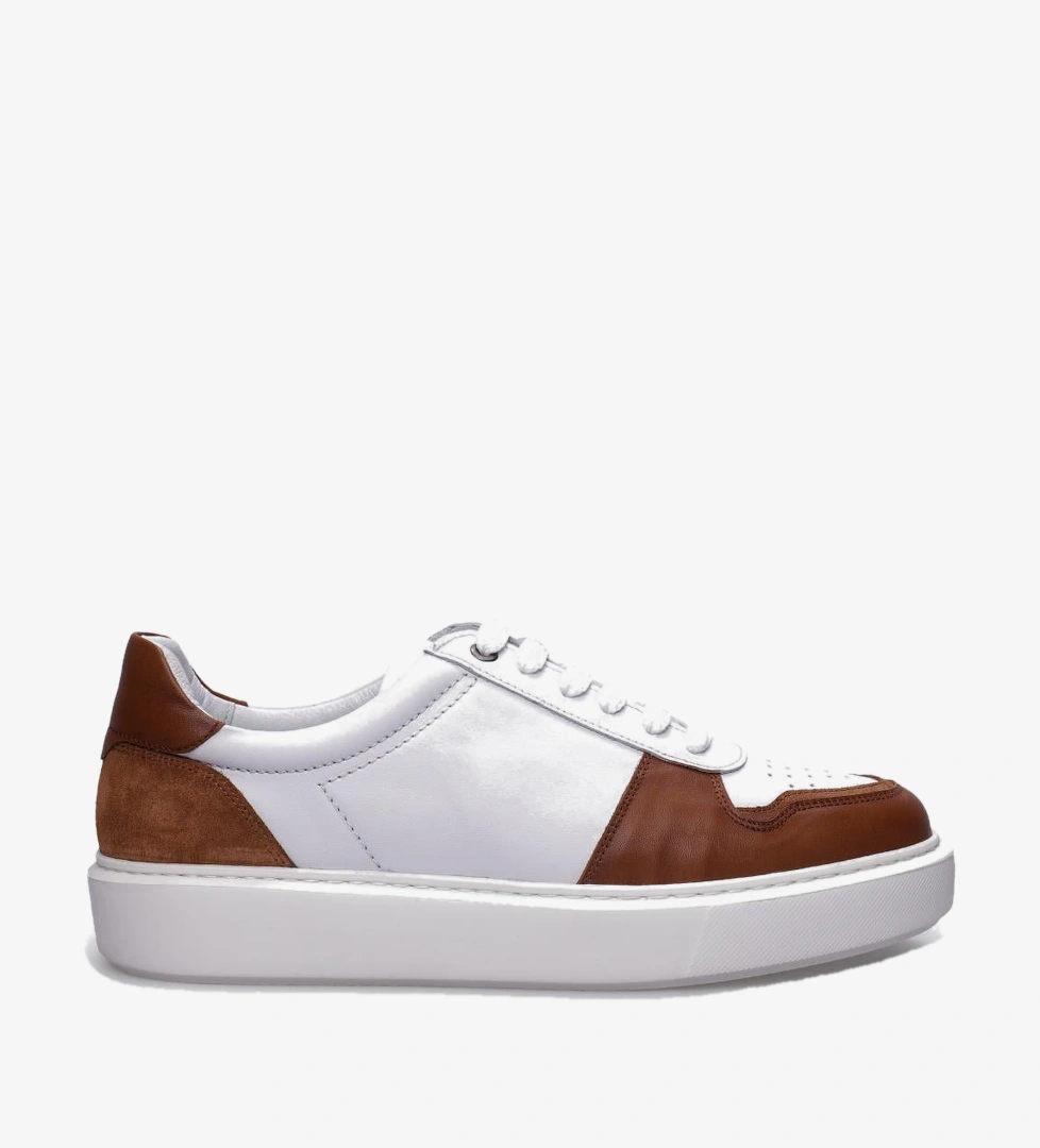 Cabani Beyaz Cabani %100 Hakiki Deri Erkek Sneaker
