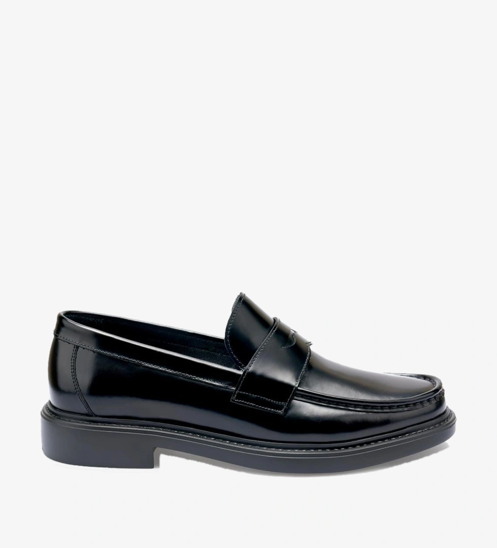 Serala %100 Açma Hakiki Deri Siyah Erkek Loafer
