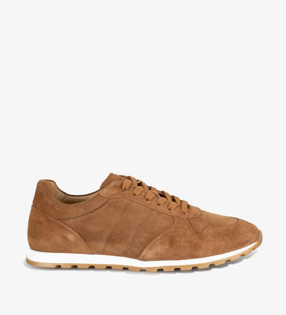 Kahverengi Süet Hakiki Deri Kadın Sneaker