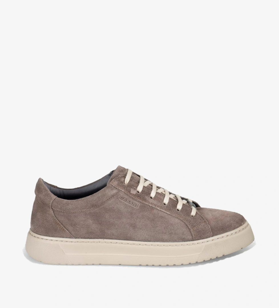 Erkek Vizon Hakiki Süet Deri Sneaker Ayakkabı