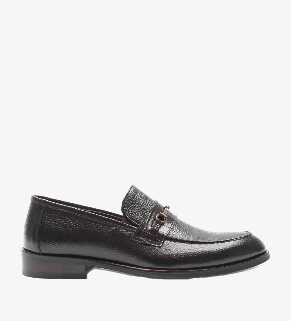 Erkek Kahverengi Deri Loafer