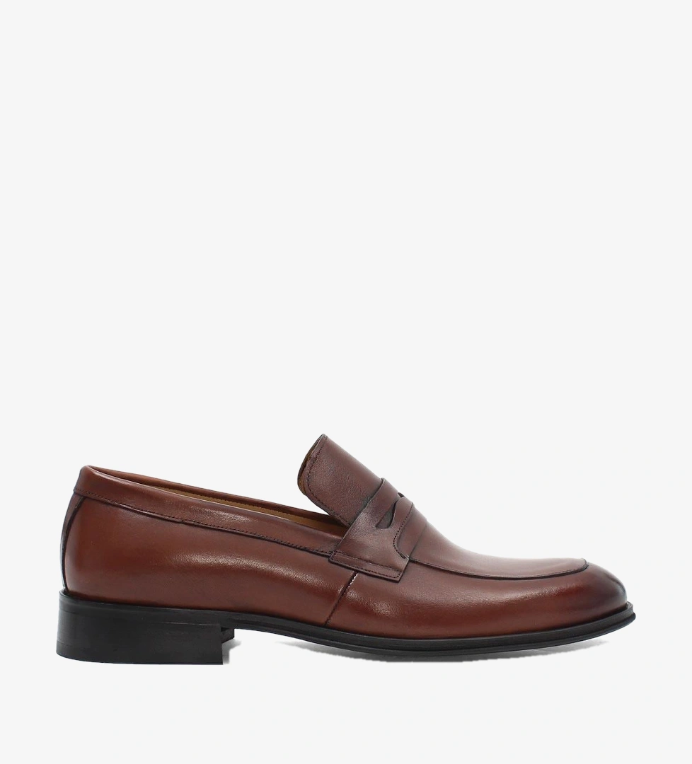 Erkek Taba Deri Loafer