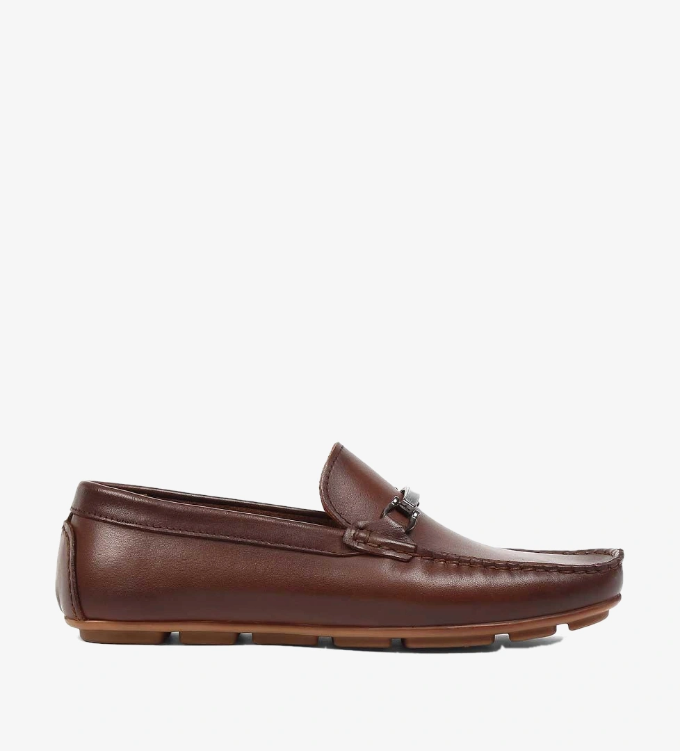 Erkek Kahverengi Deri Loafer