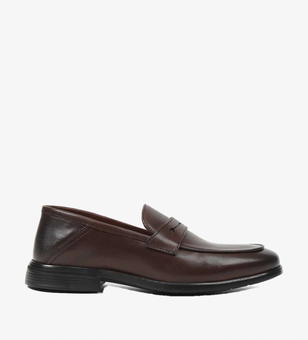 Erkek Kahverengi Deri Loafer