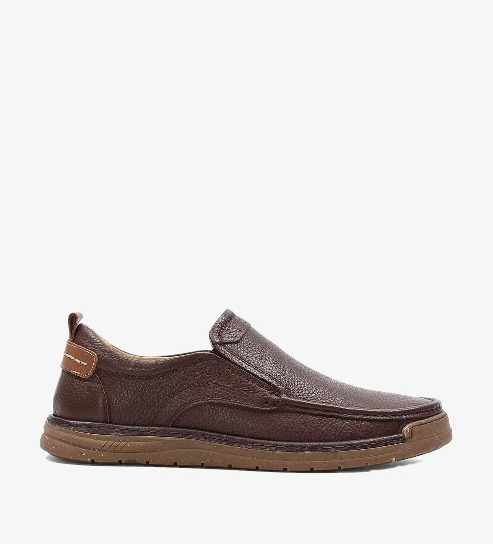 Erkek Kahverengi Deri Sneaker