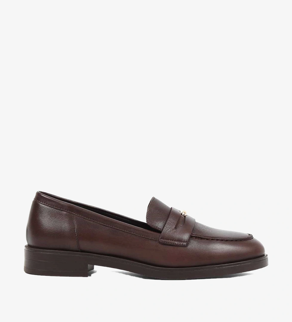 Kadın Kahverengi Deri Loafer