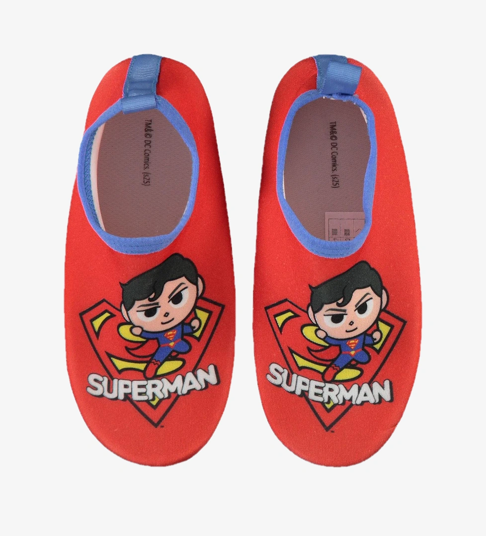 Superman Baskılı Tabanlı 26-30 Numara Deniz Ayakkabısı - Kırmızı