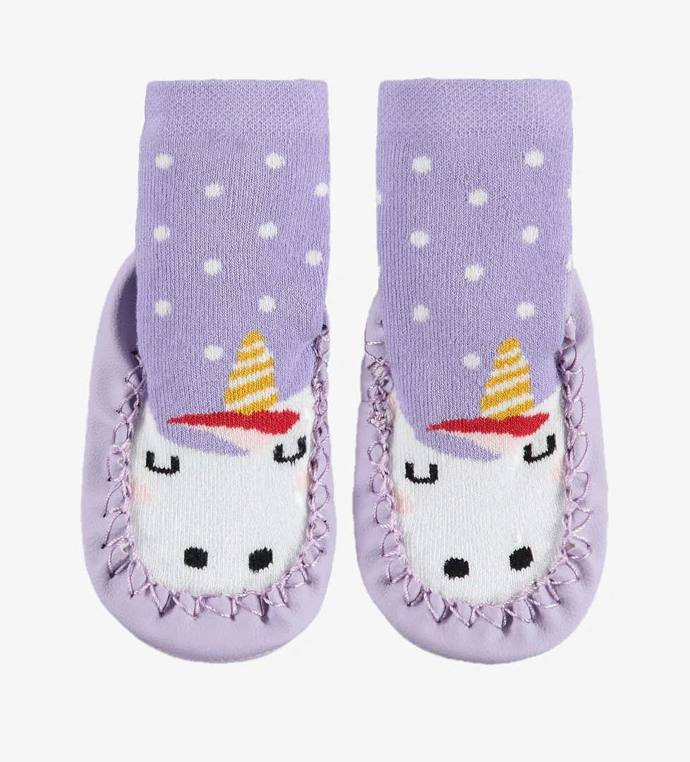 Civil Baby Unicorn Bebek Kız Havlu Çarık Çorap 18-22