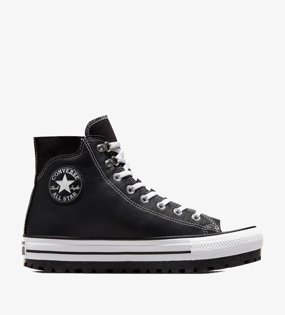 Converse Chuck Taylor All Star City Trek Unisex Siyah Deri Su Geçirmez Bot