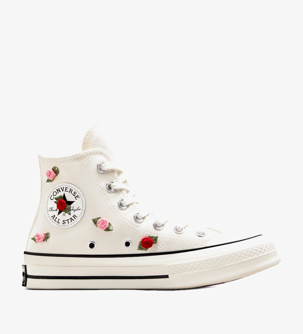 Converse Krem Converse Chuck 70 Roses Unisex Sneaker