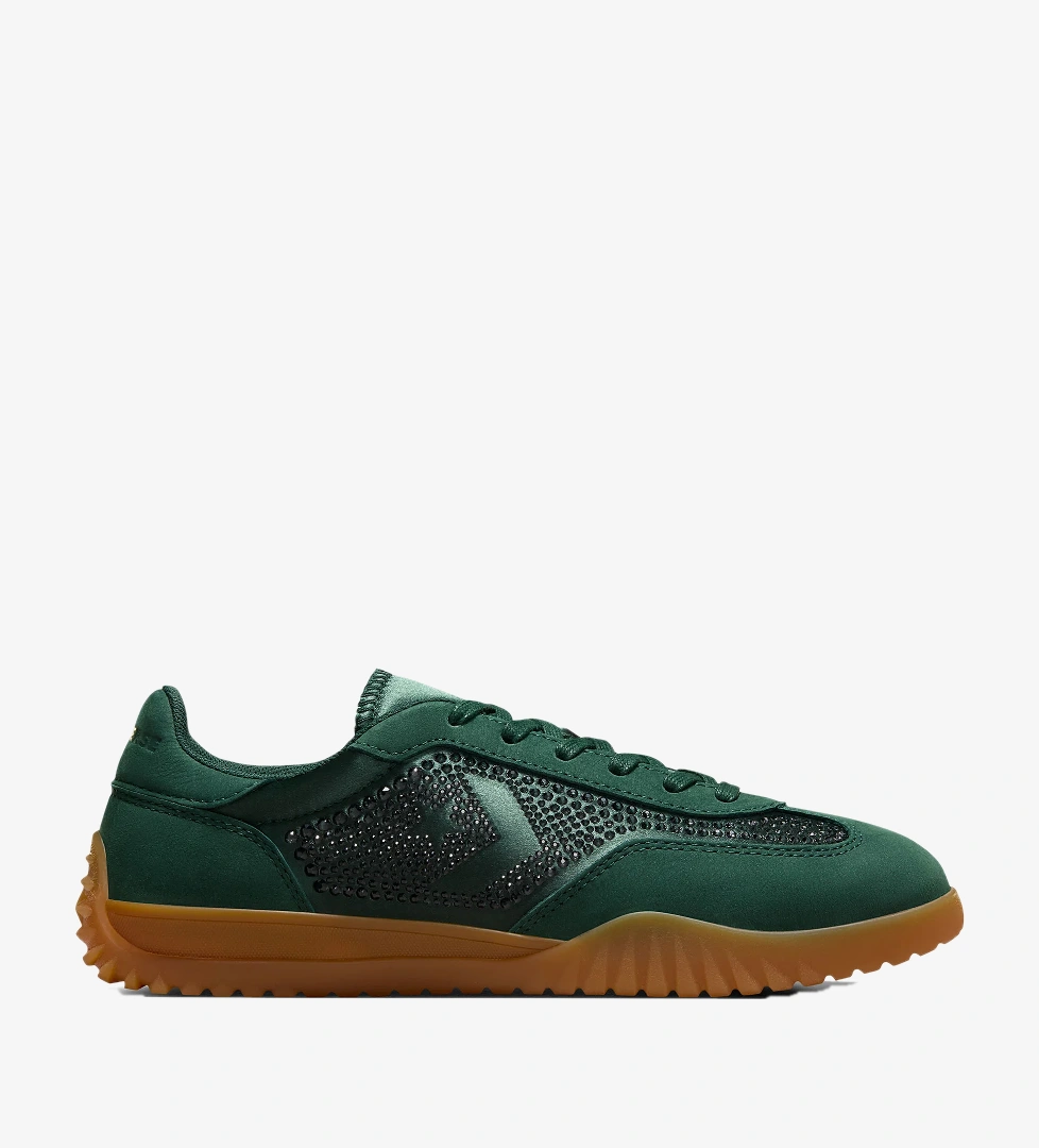 Converse x Swarovski Run Star Trainer Unisex Yeşil Deri Sneaker