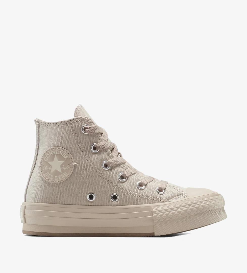Converse Converse Chuck Taylor All Star EVA Lift Platform Çocuk Bej Sneaker Converse'de! Bej - 1. görsel