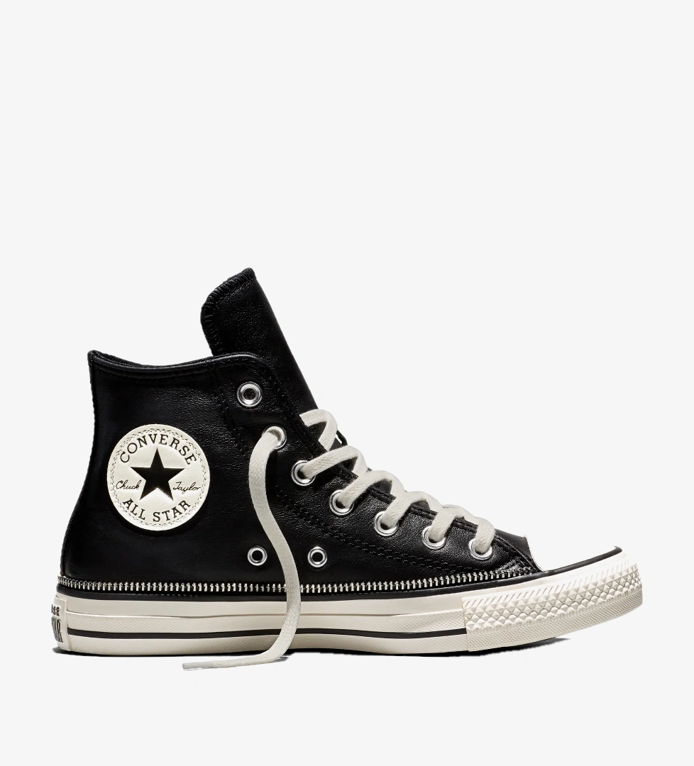Converse Converse Chuck Taylor All Star Industrial Zipper Deri Unisex Siyah Sneaker Converse'de! Siyah - 1. görsel