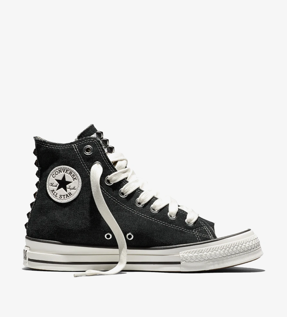 Converse Converse Chuck Taylor Throwback DISTRESSED STUDS Unisex Siyah Sneaker Converse'de! Siyah - 1. görsel
