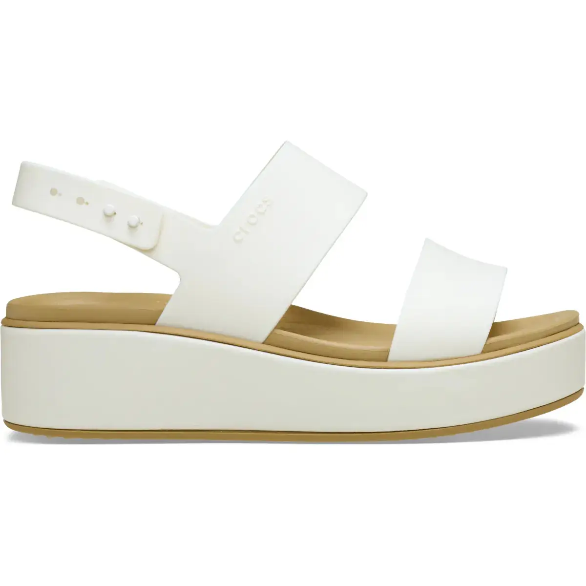 Crocs Brooklyn Matte Wrap Low Wedge Beyaz Terlik 211802-00O