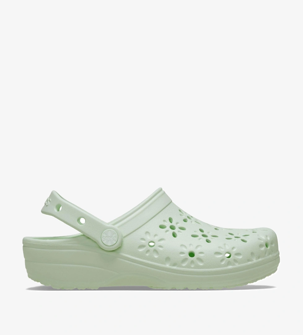Crocs Classic Floral Cut Out Kadın Terlik - Görsel 1