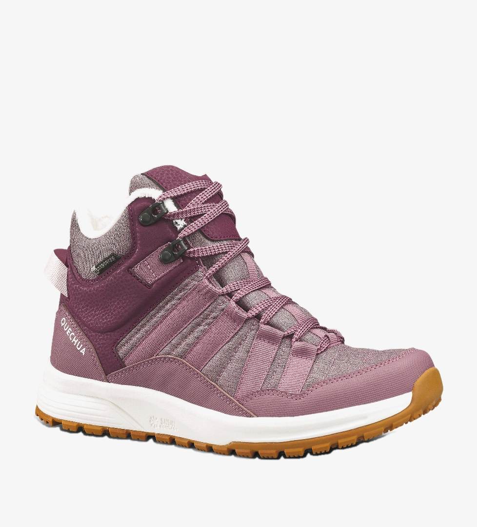 Kadın Outdoor Kar Botu - Su Geçirmez - Bordo - NH500 Mid