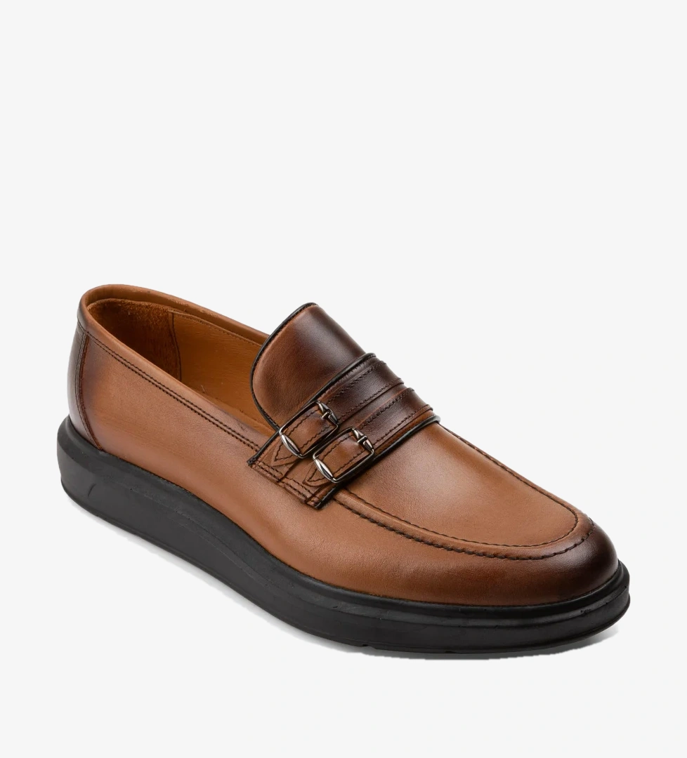 Hakiki Deri Taba Rengi Comfort Erkek Loafer