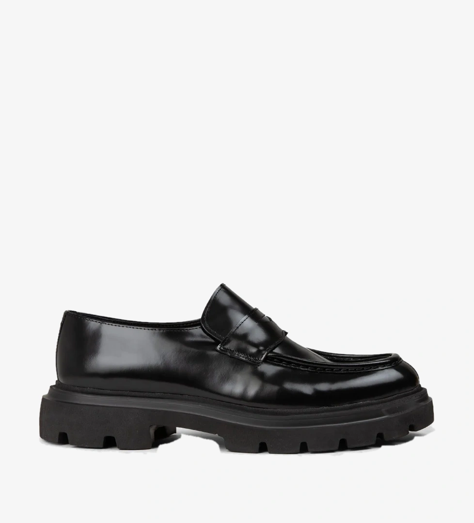 Erkek Hakiki Deri Siyah Loafer Ayakkabı