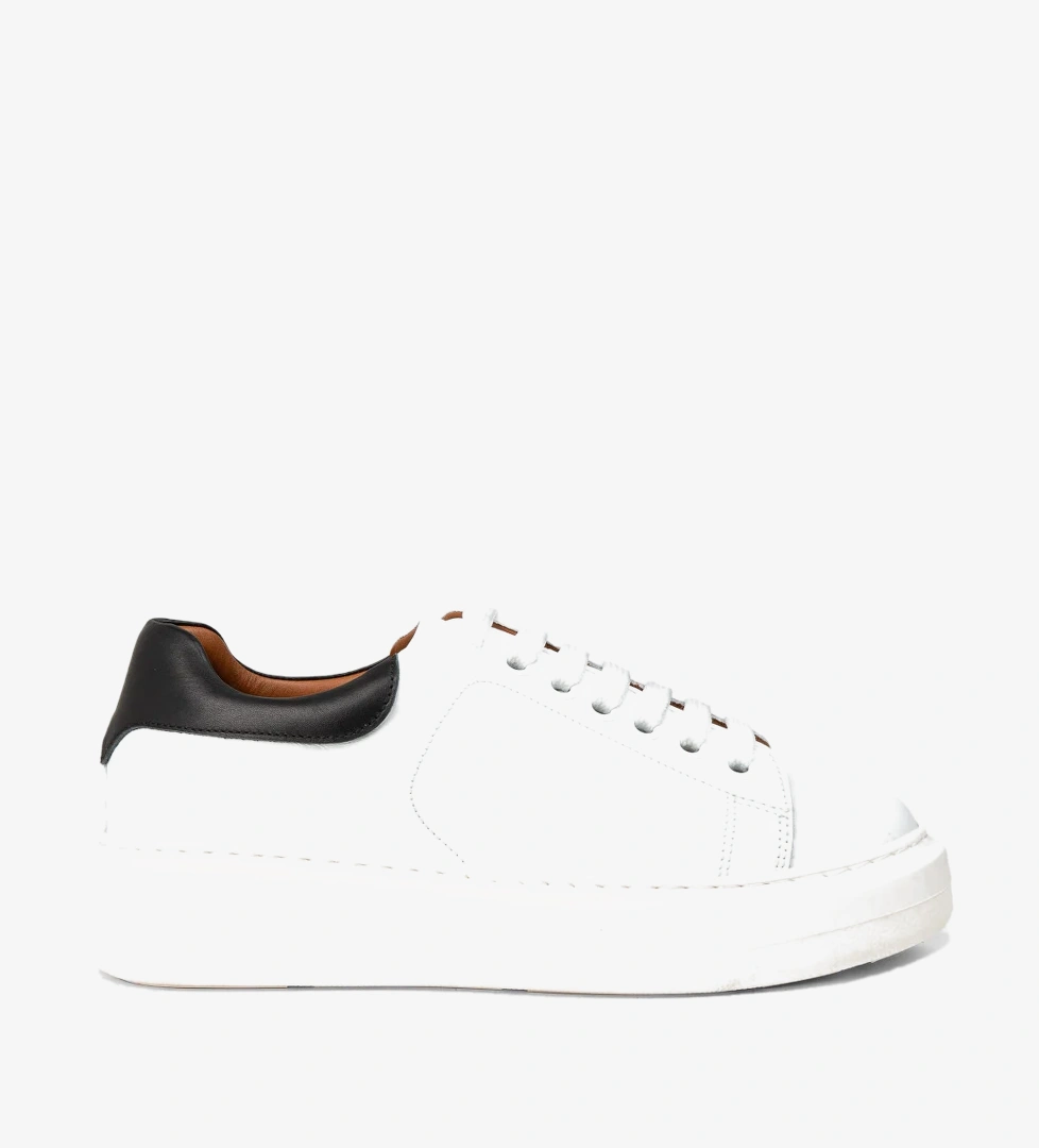 Kadın Hakiki Deri Beyaz Sneaker Ayakkabı